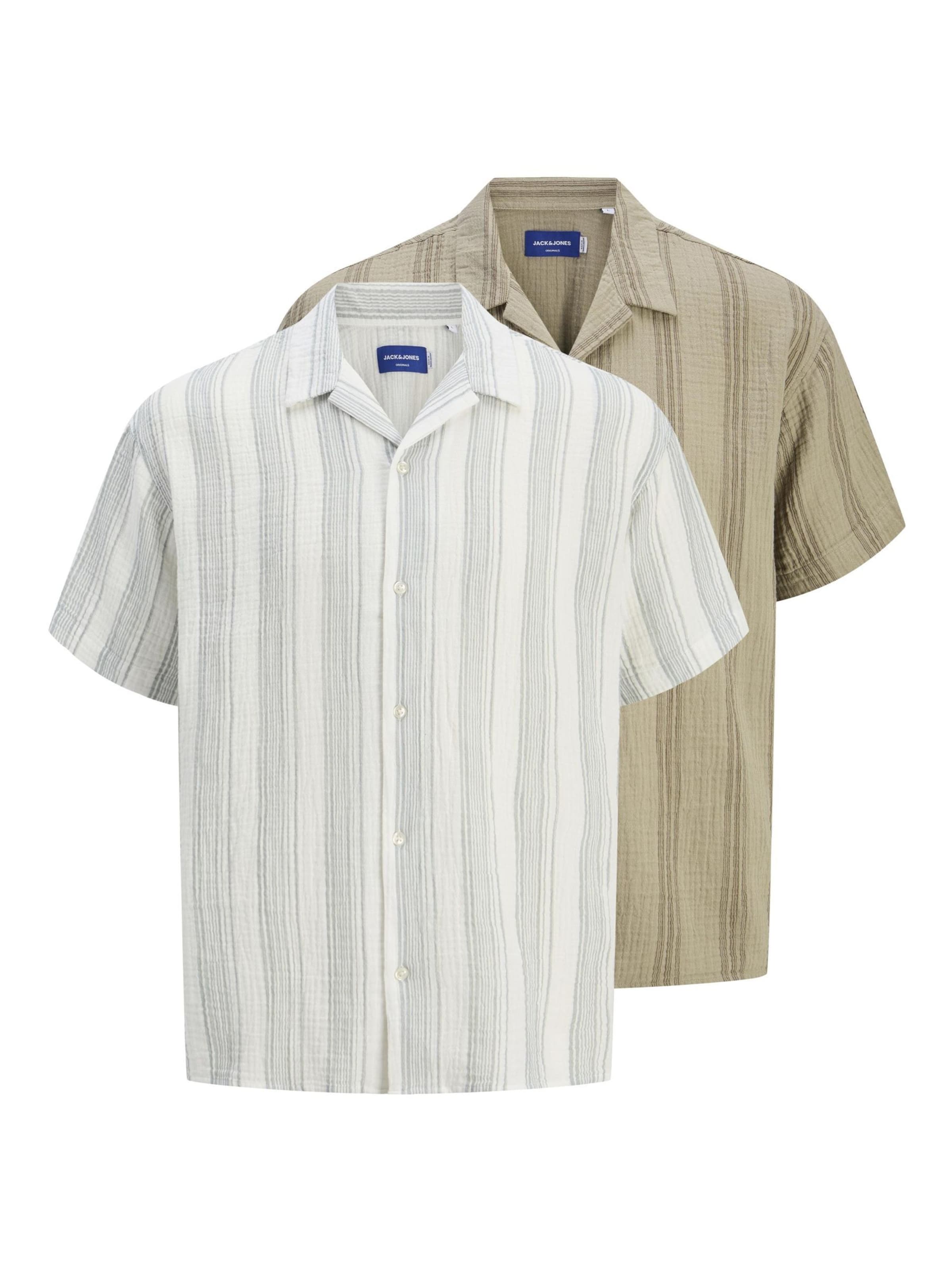 JACK & JONES Comfort Fit Košeľa 'JOREaster Patras' - Béžová: predná strana