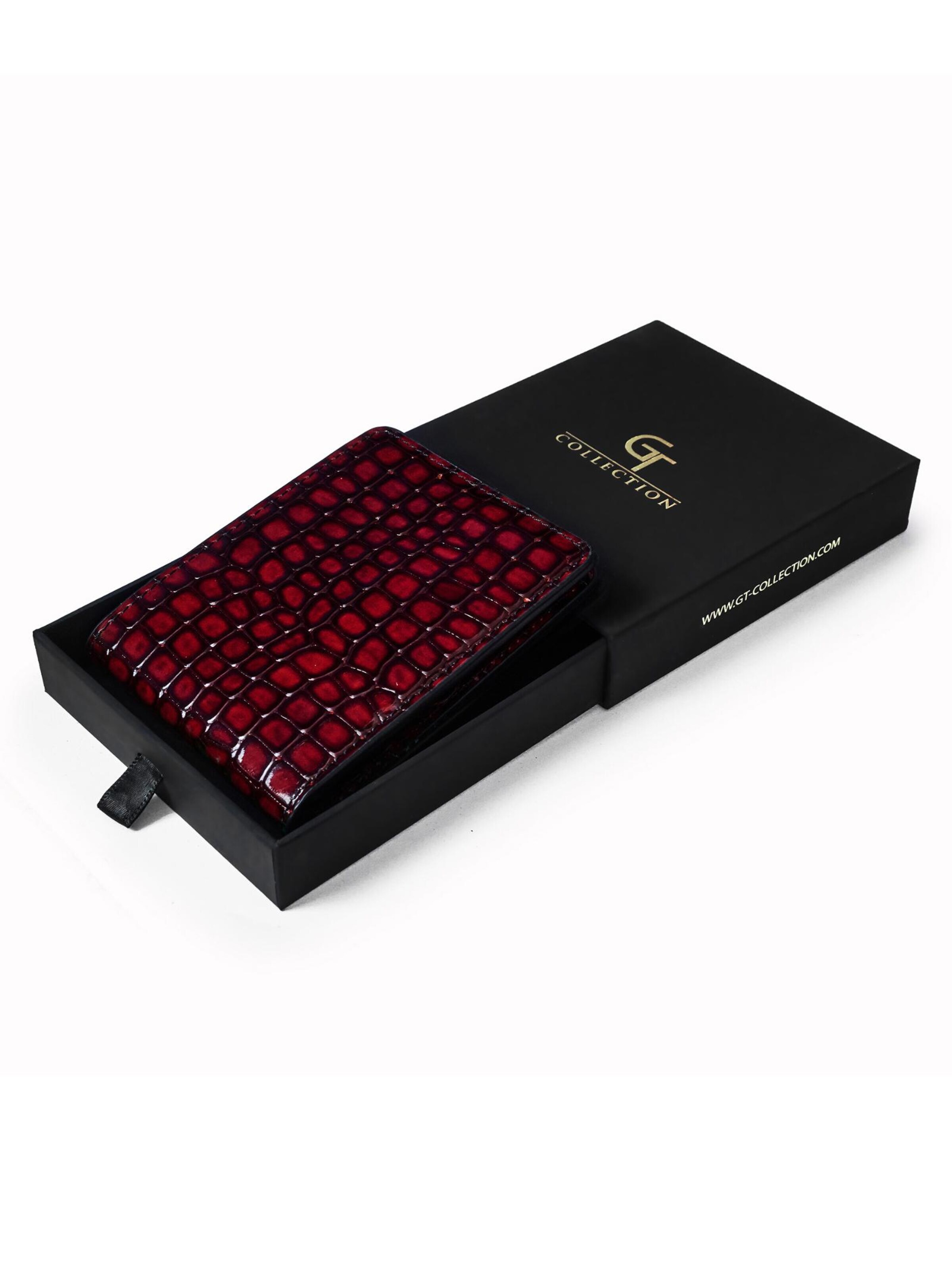 GT Collection Portemonnee 'Croc Prestige' in Rood