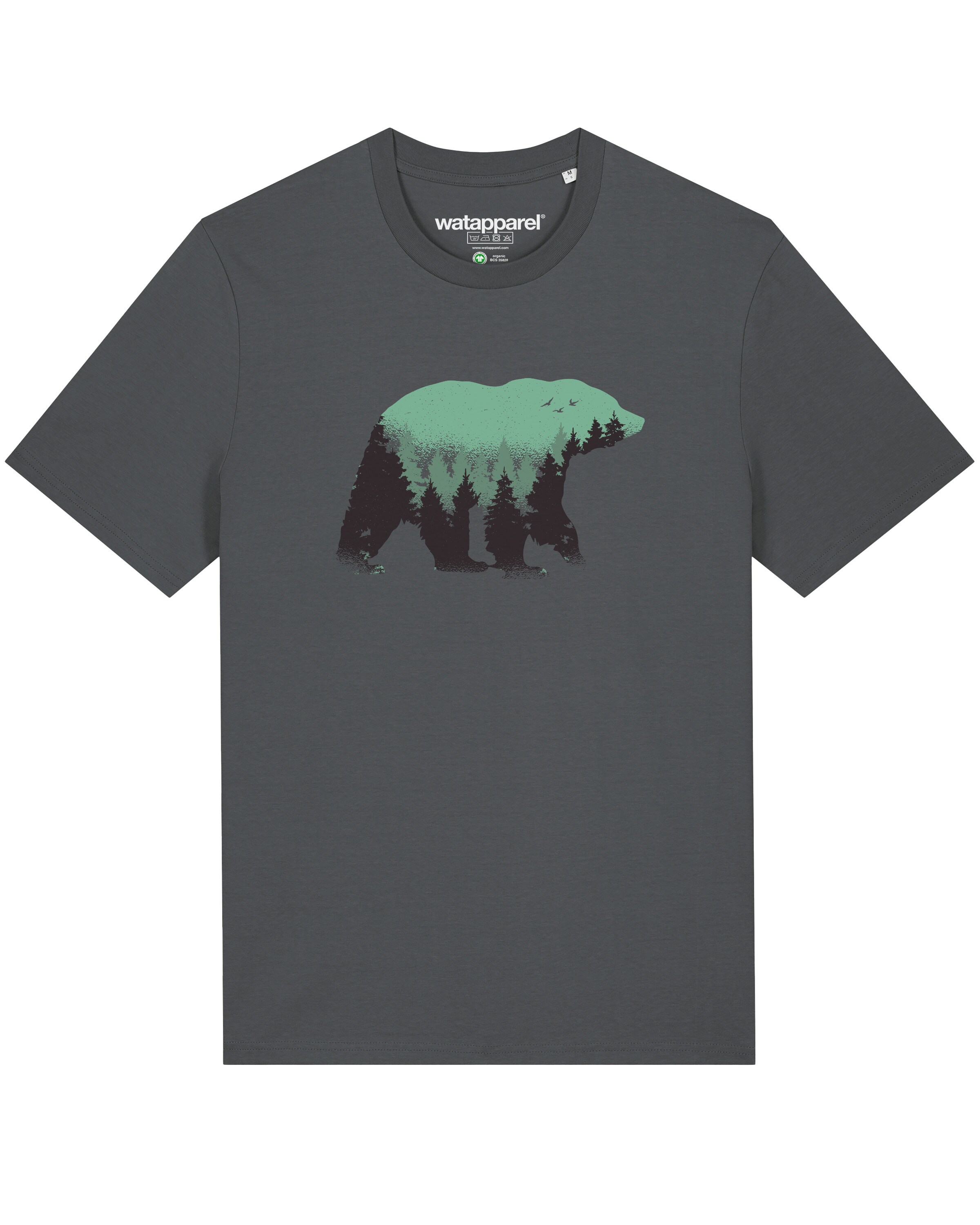 Watapparel Shirt 'Waldbär' in Grey: front