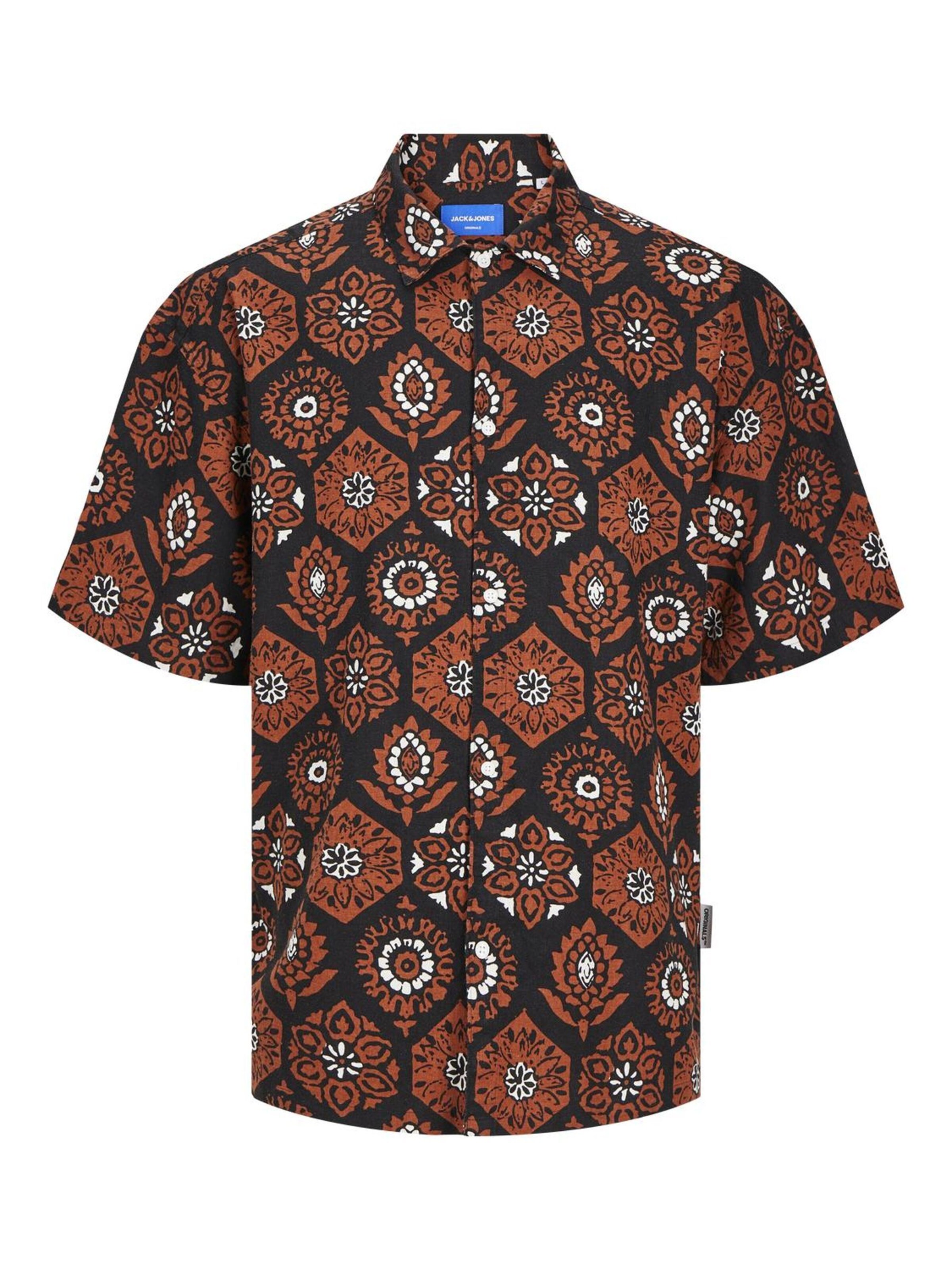 Coupe regular Chemise 'JJNOTO' JACK & JONES en marron : devant