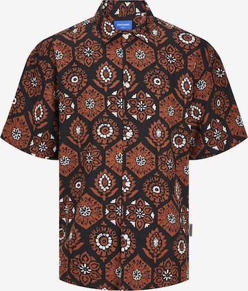 JACK & JONES Button Up Shirt 'JJNOTO' in Brown: front