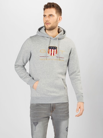 GANT Regular fit Sweatshirt in Grijs: voorkant