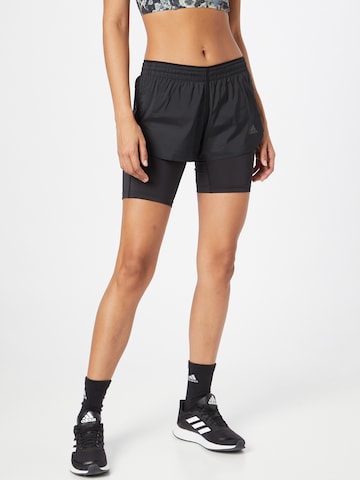 Skinny Pantaloni sport 'Run Fast' de la ADIDAS SPORTSWEAR pe negru: față