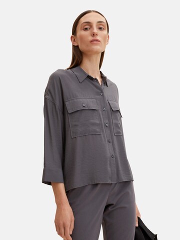 TOM TAILOR Bluse in Grau