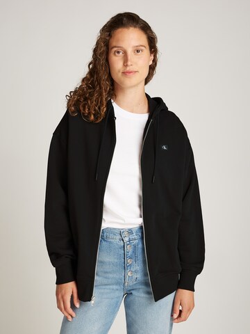 Calvin Klein Jeans Sweat jacket in Black: front