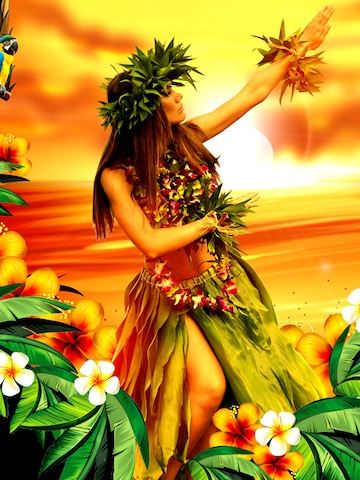 Hawaiihemdshop.de Regular fit Overhemd 'Hawaiian Beauty' in Zwart