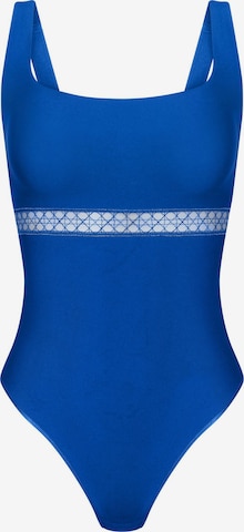 TRIUMPH Bodysuit ' Palina Cosmic Heartbeat ' in Blue: front