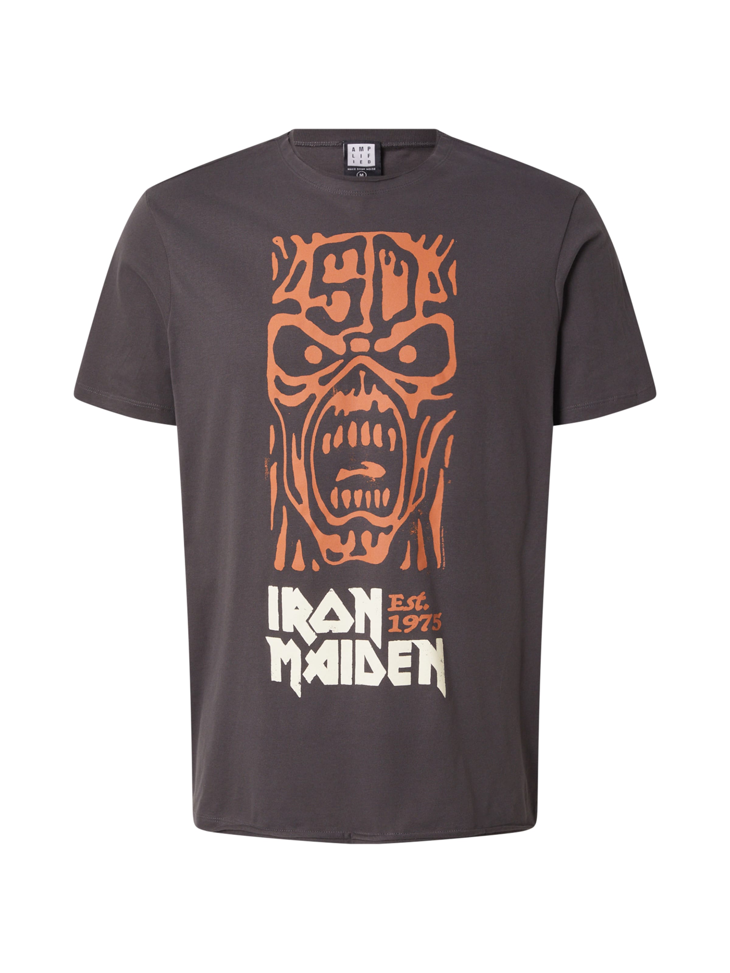 T-Shirt 'IRON MAIDEN 50TH' AMPLIFIED en gris : devant