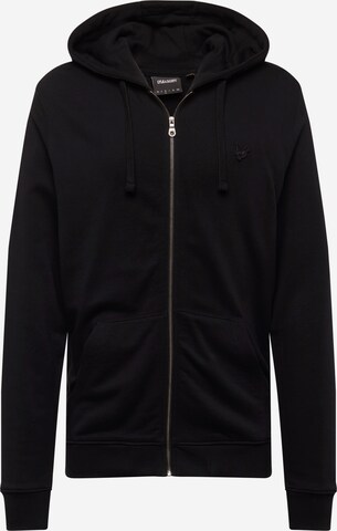 Lyle & Scott Sweat jacket in Black: front