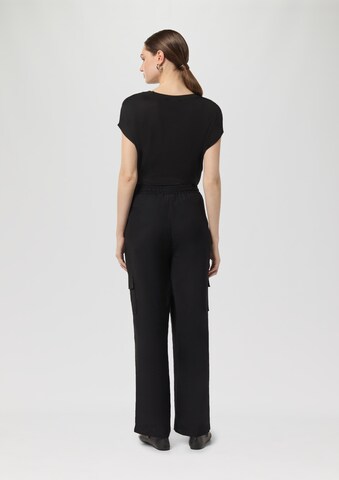 comma casual identity Wide Leg Hose in Schwarz: zadná strana