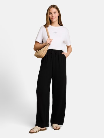 TOM TAILOR DENIM Wide leg Trousers in Black