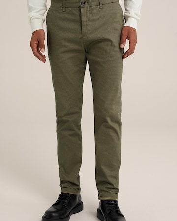 WE Fashion Slimfit Chino in Groen