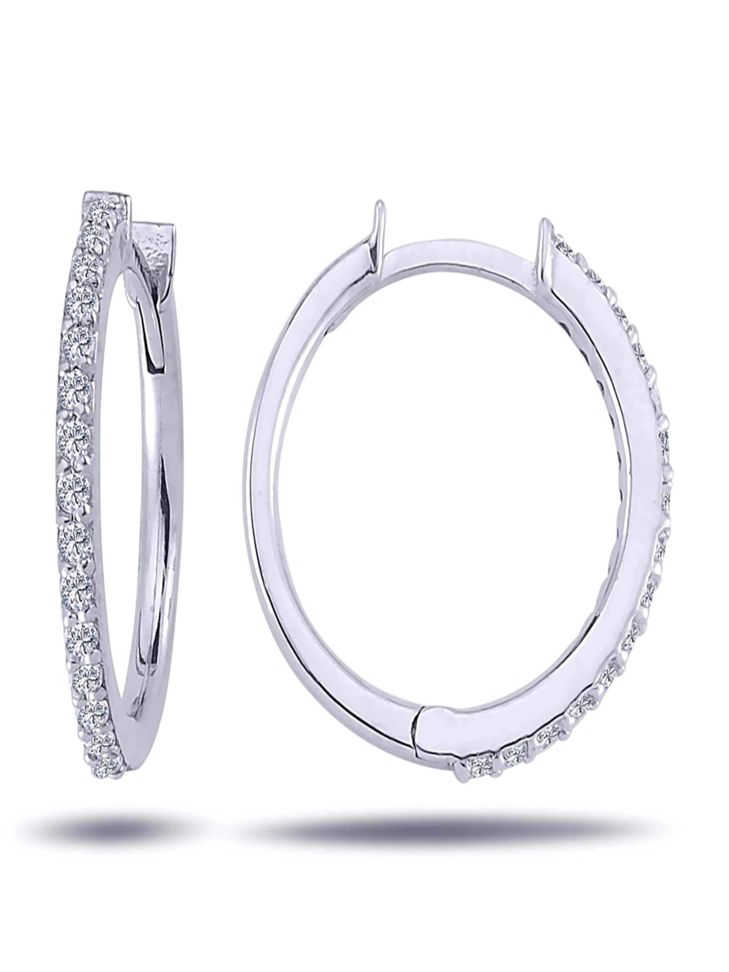 EinStein Diamant Earrings in Silver: front
