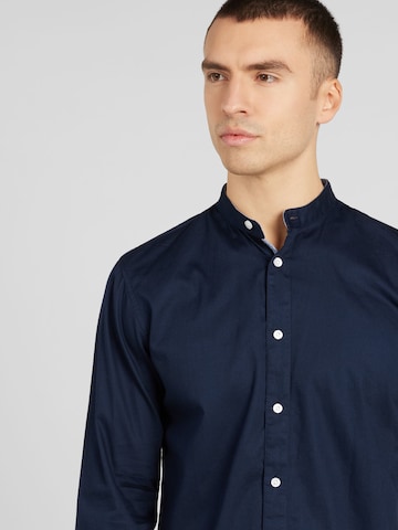 TOM TAILOR Slim fit Button Up Shirt in Blue