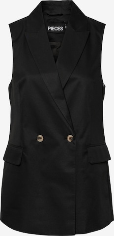 Gilet de costume 'TALLY' PIECES en noir : devant