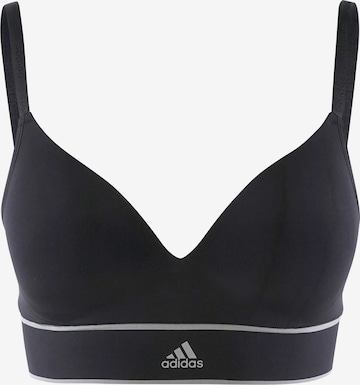 ADIDAS SPORTSWEAR Triangle Sports Bra ' WIRELESS BRA ' in Black: front