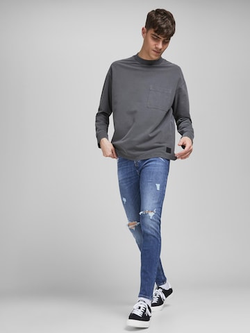 JACK & JONES Kitsas Teksapüksid 'Pete', värv sinine