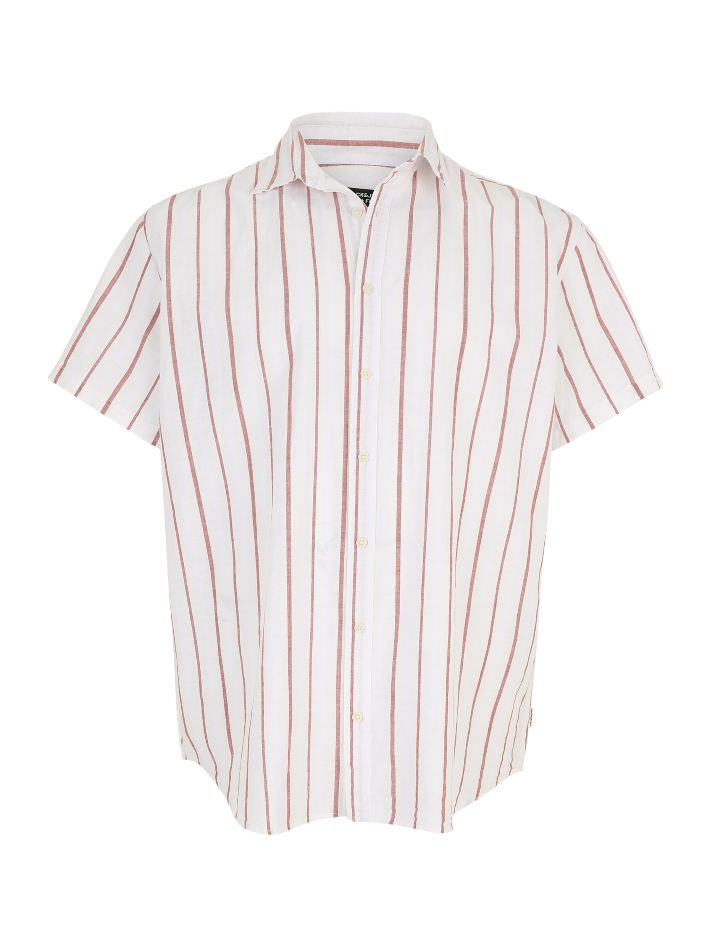 Jack & Jones Plus Comfort fit Button Up Shirt 'JORJOSHUA CANGGU' in White: front