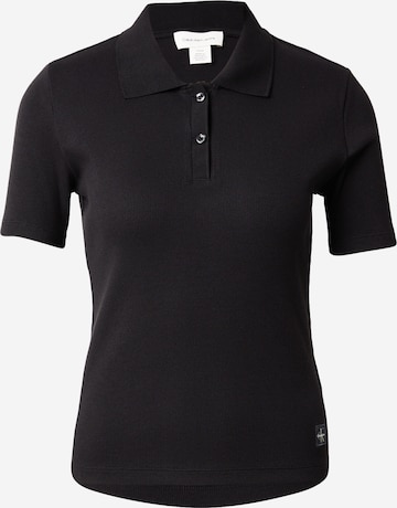Tricou de la Calvin Klein Jeans pe negru: față