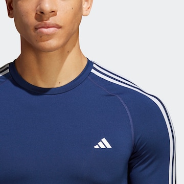 ADIDAS PERFORMANCE Performance Shirt 'Techfit 3-Stripes ' in Blue