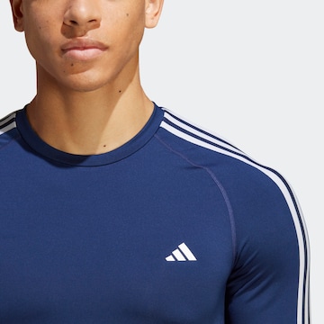 ADIDAS PERFORMANCE Funkčné tričko 'Techfit 3-Stripes ' - Modrá