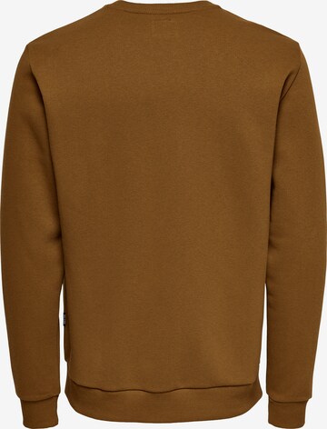 Coupe regular Sweat-shirt 'Ceres' Only & Sons en marron