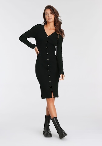 LAURA SCOTT Strickkleid in Schwarz