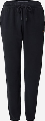 Abercrombie & FitchLoosefit Hlače - crna boja: prednji dio