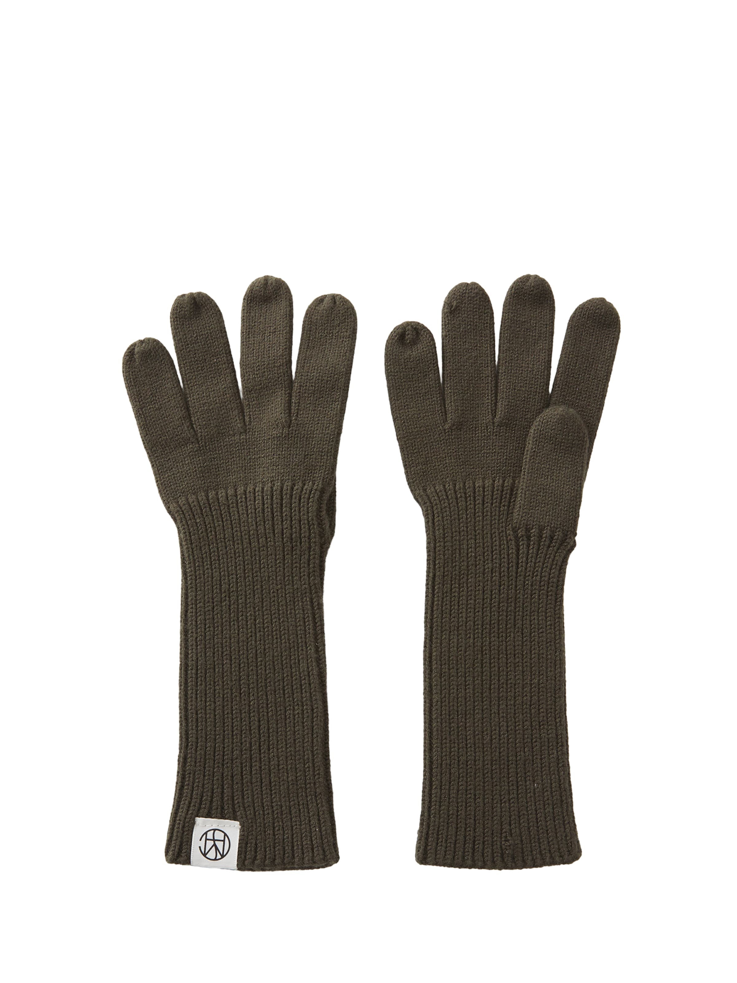 MSCH COPENHAGEN Full Finger Gloves in Green: front