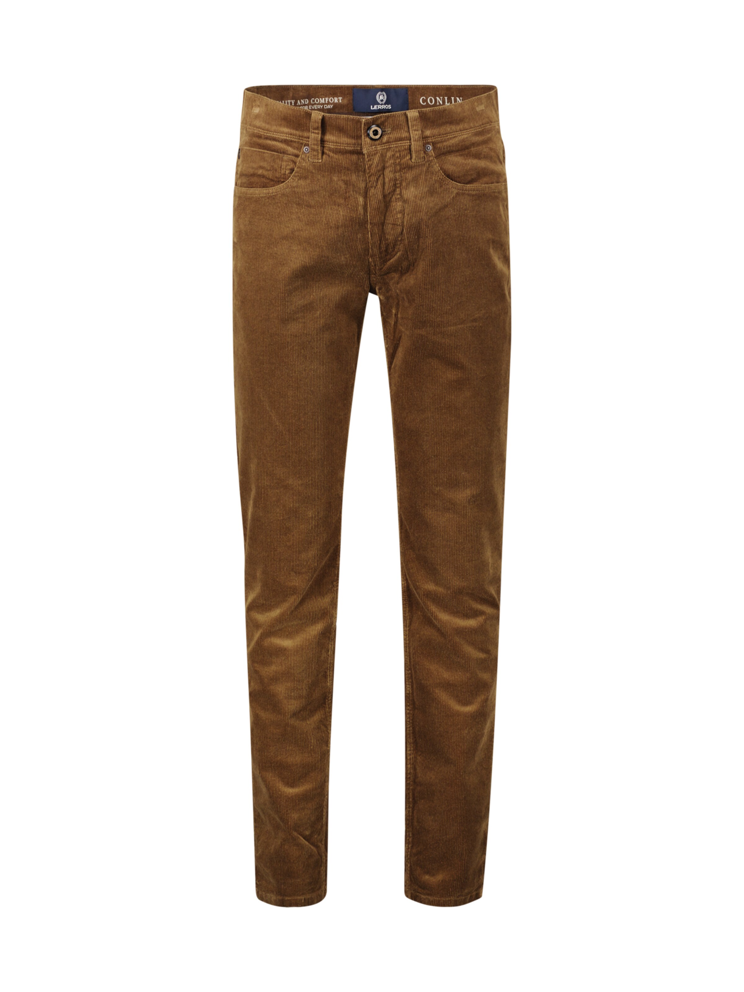 LERROS Slim fit Trousers in Brown: front