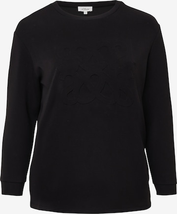 s.Oliver Sweatshirt in Zwart: voorkant