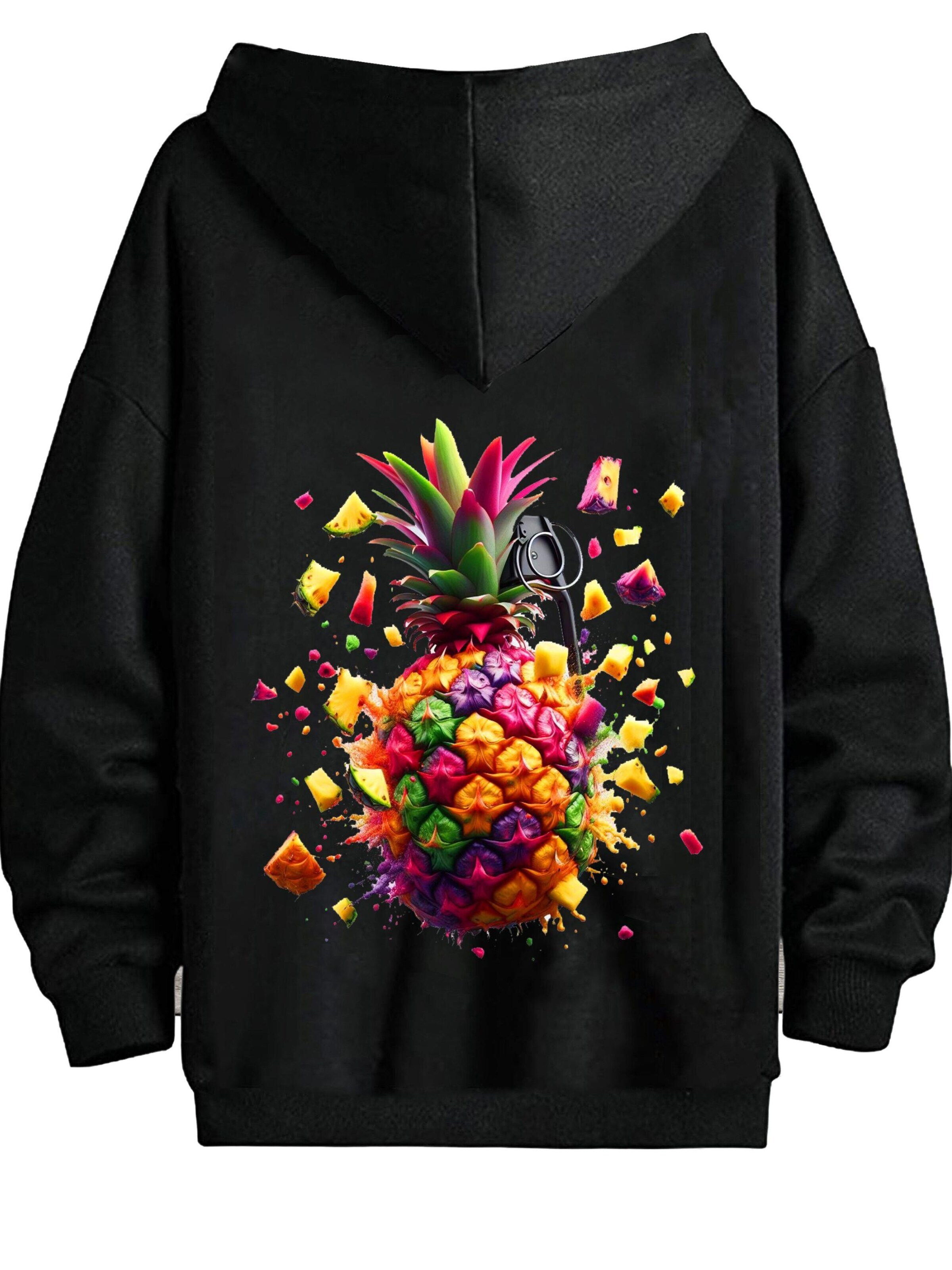 RMK Sweatshirt 'Ananas' in Black