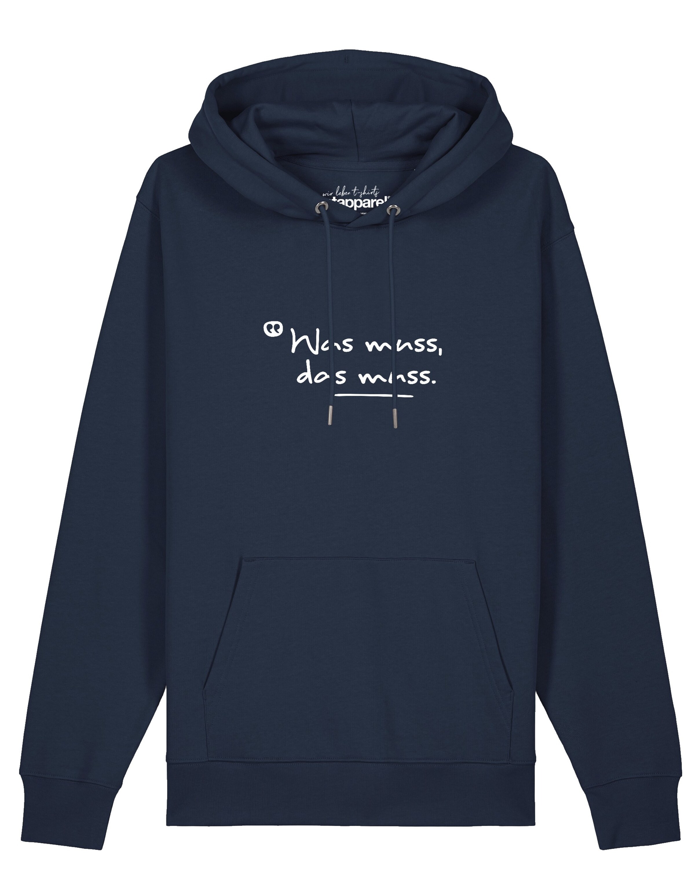 Felpa 'Was Muss Das Muss ' di Watapparel in blu: frontale