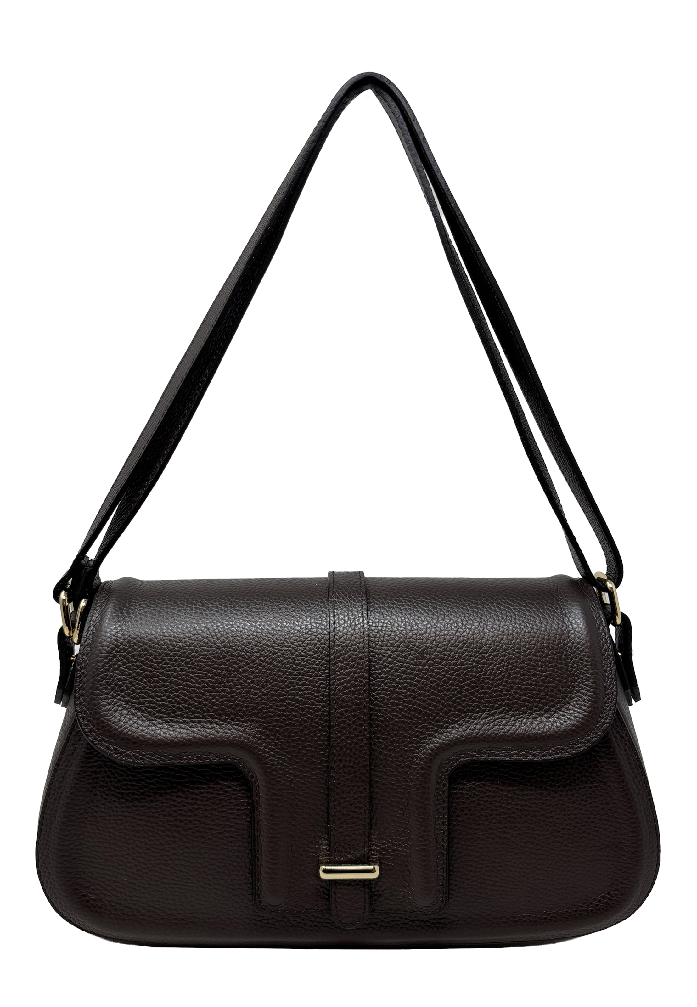 Sac bandoulière CHICCA BORSE en marron : devant