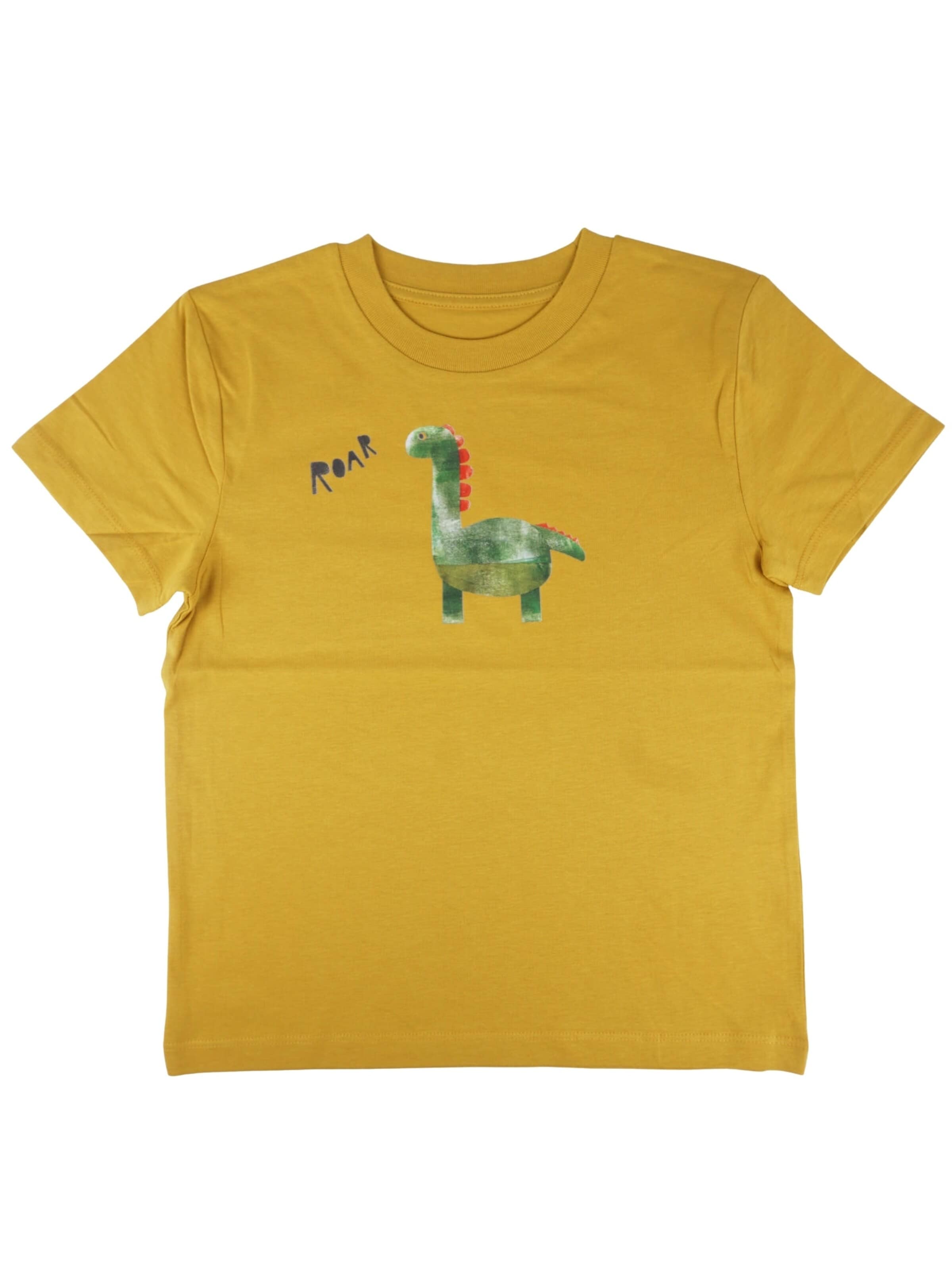 MelaDi Shirt 'Dino'‌‌‌‌‌‌ in Gelb: Vorderseite