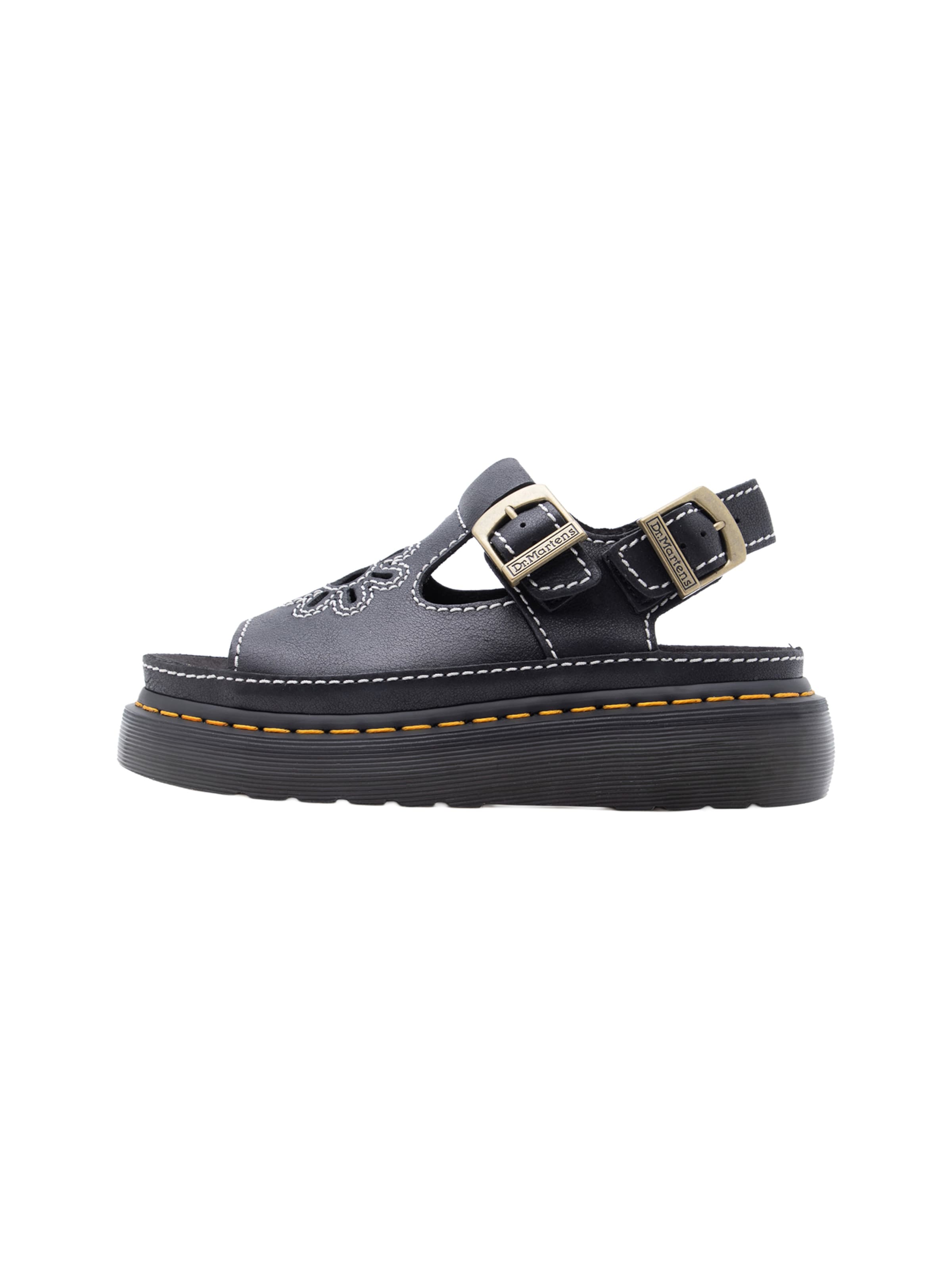 Dr. Martens Σανδάλι 'Dunnet Flower' σε μαύρο: μπροστά