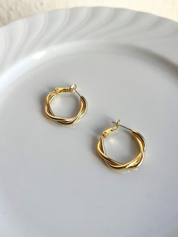 Kamakula Ohrringe 'Twisted Spiral'‌ in Gold