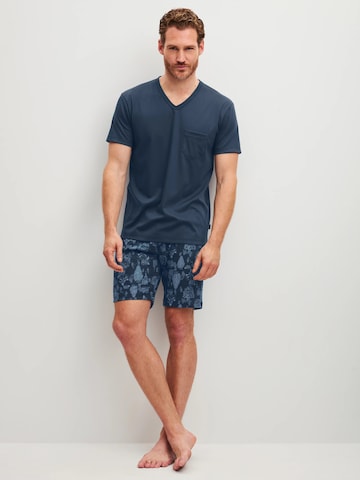 CALIDA Pyjama kurz 'Relax Streamline' in Blau
