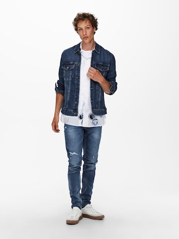 Veste mi-saison 'Come' Only & Sons en bleu