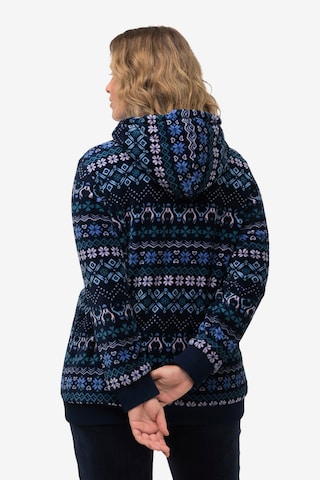 Ulla Popken Fleece jas in Blauw