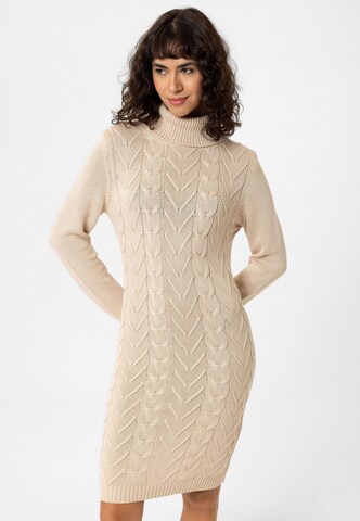 Abito in maglia di Moxx Paris in beige: frontale
