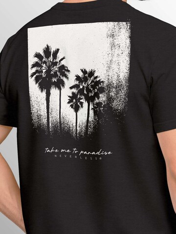 Neverless Shirt 'Palmen' in Black
