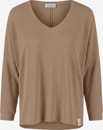 Cotton Candy Langarmshirt in Braun: Vorderseite