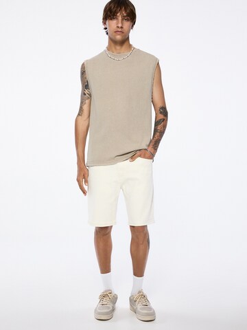 Coupe slim Jean Pull&Bear en beige