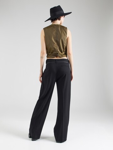 Copenhagen Muse Wide leg Bandplooibroek 'TAILOR' in Zwart