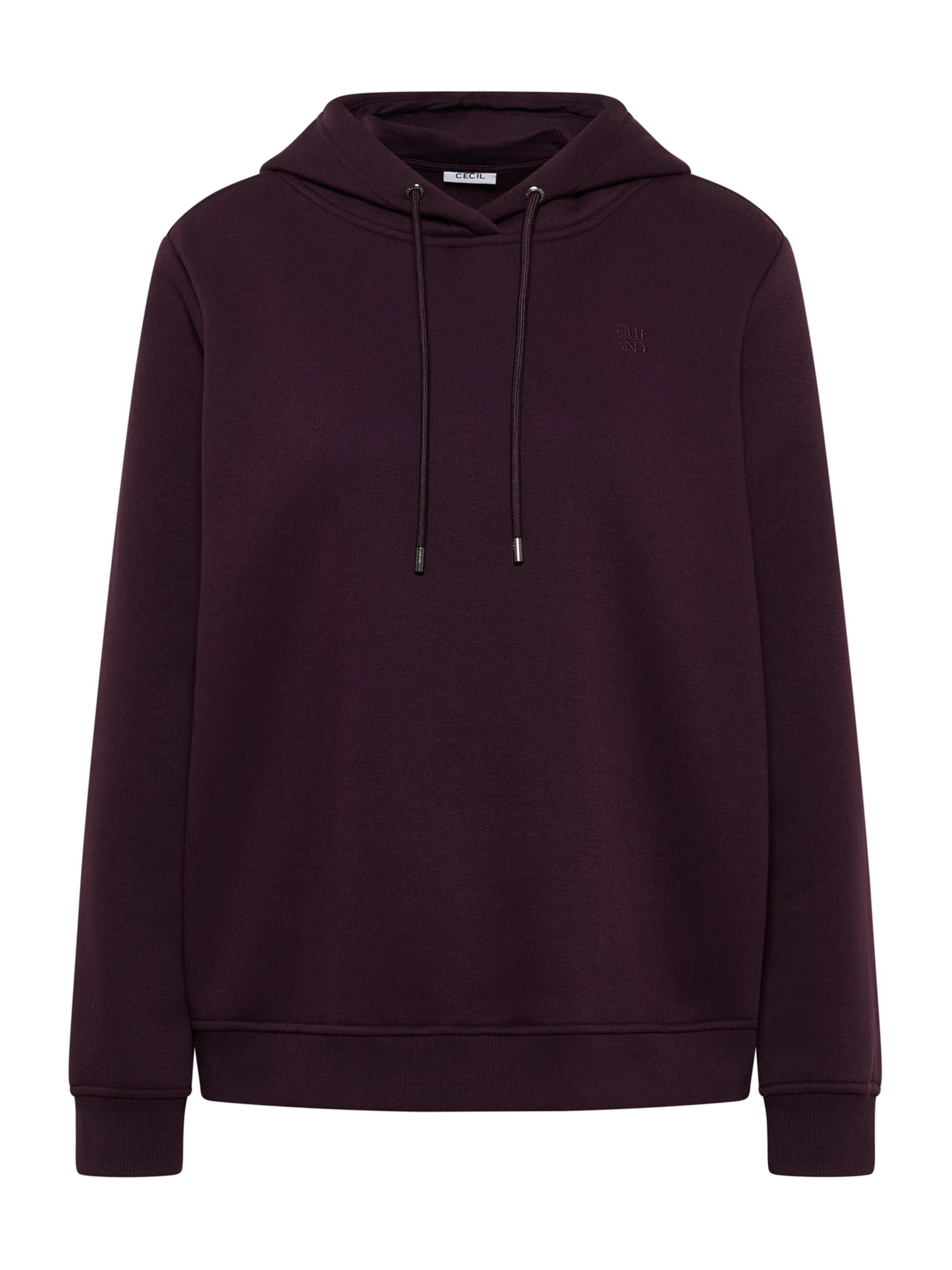 CECIL Sweat-shirt en aubergine, Vue avec produit