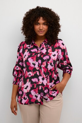 KAFFE CURVE Bluse 'Natalia' i pink: forside