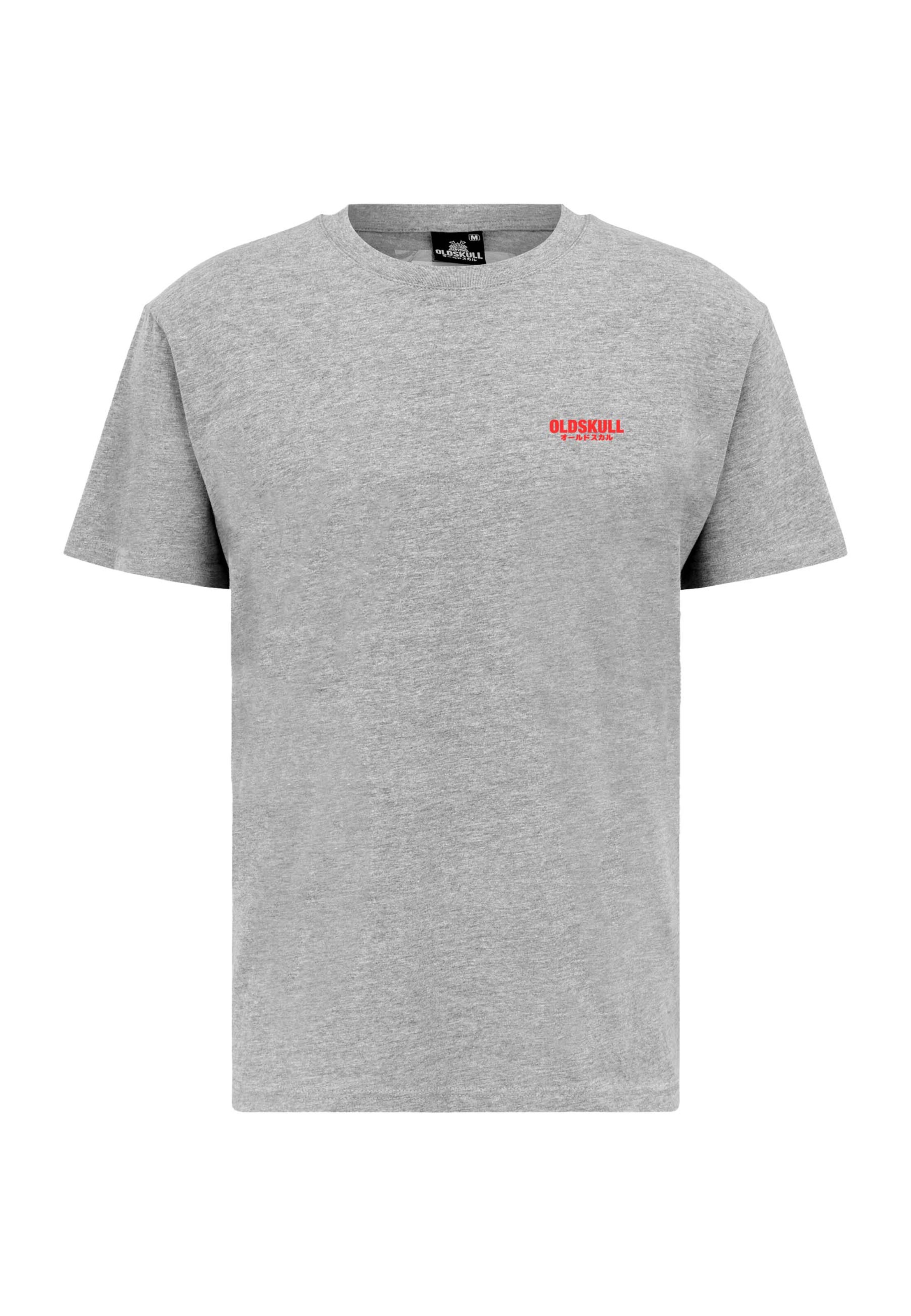 Oldskull T-Shirt 'Basic Osk' in Grau: Vorderseite