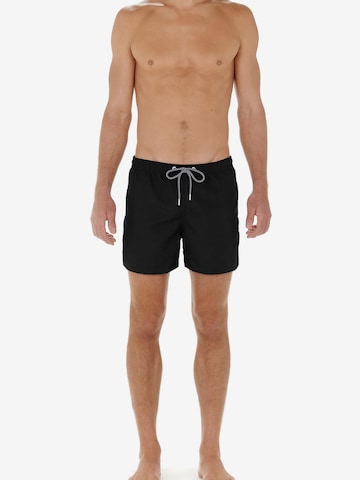 Shorts de bain ' Sea Life ' HOM en noir : devant