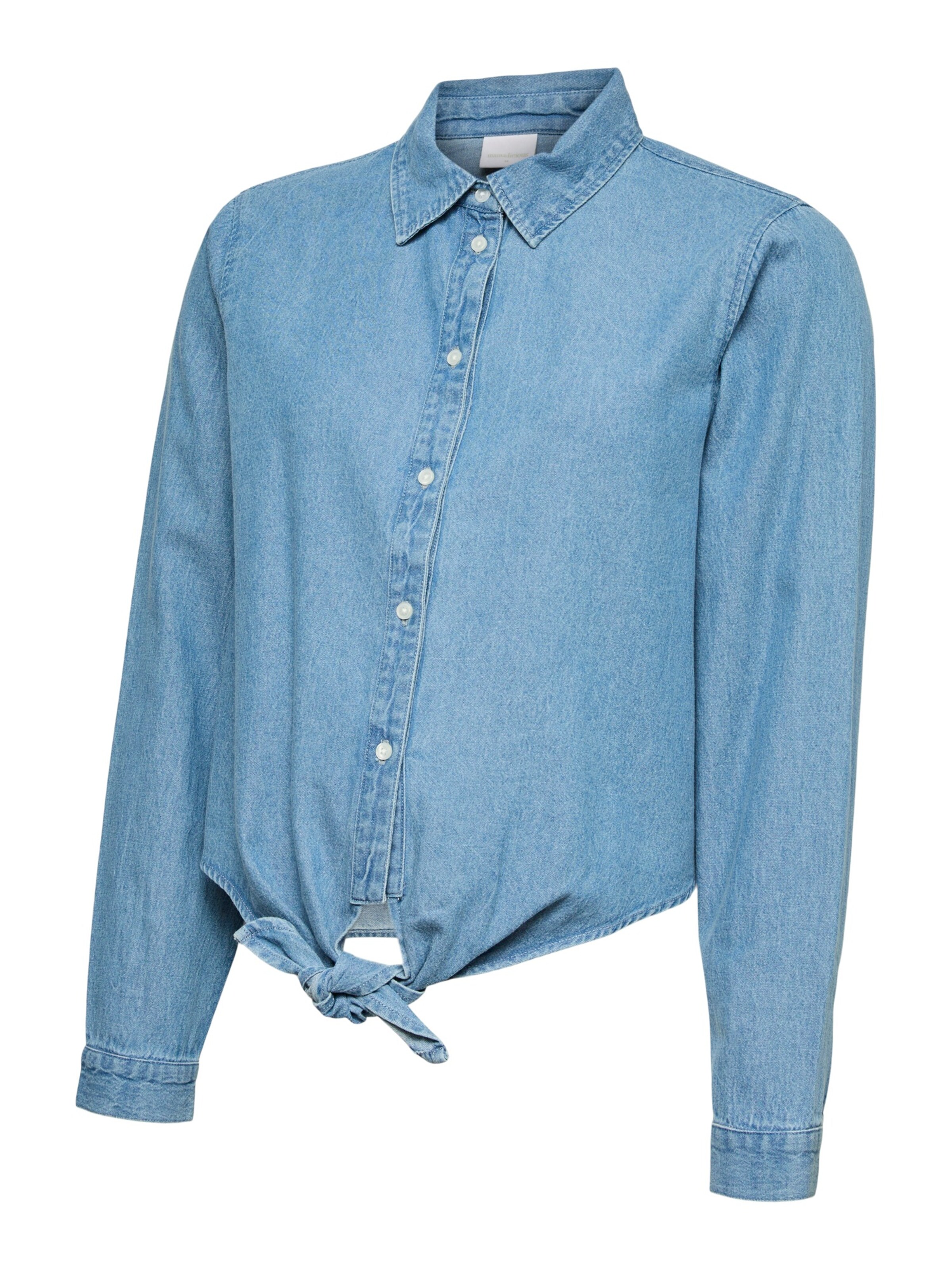 Chemisier MAMALICIOUS en bleu : devant